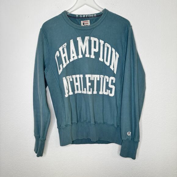 Champion + Todd Snyder Sweatshirt Size Medium Bluestone Crewneck Luxury Preppy - Picture 1 of 10